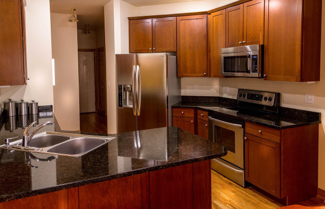 refrigerator stainless modern kitchen