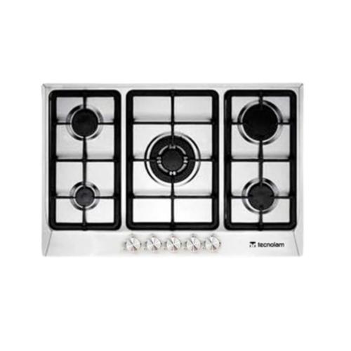 Tope de cocina 4h 76cm a gas acero inoxidable M:BOMBATO7641TC.X Tecnolam